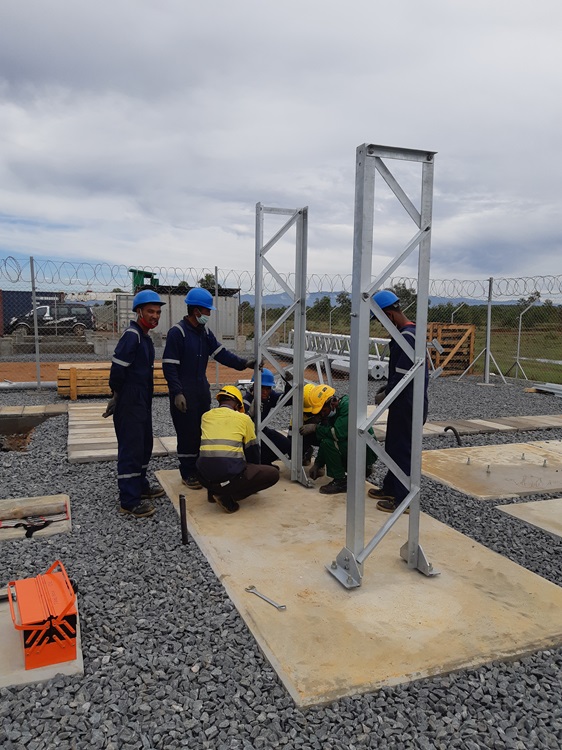 Substation Steel Structure Assembly, Erection and Installation